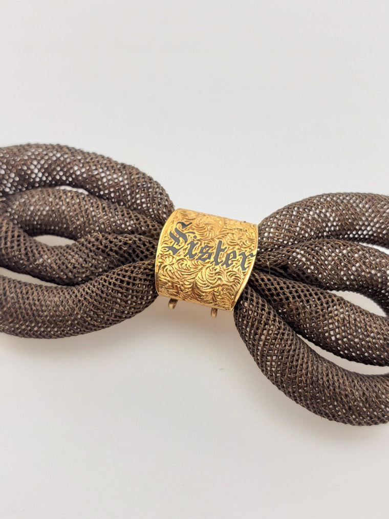 "Sister" Antique "Mourning" Brooch
