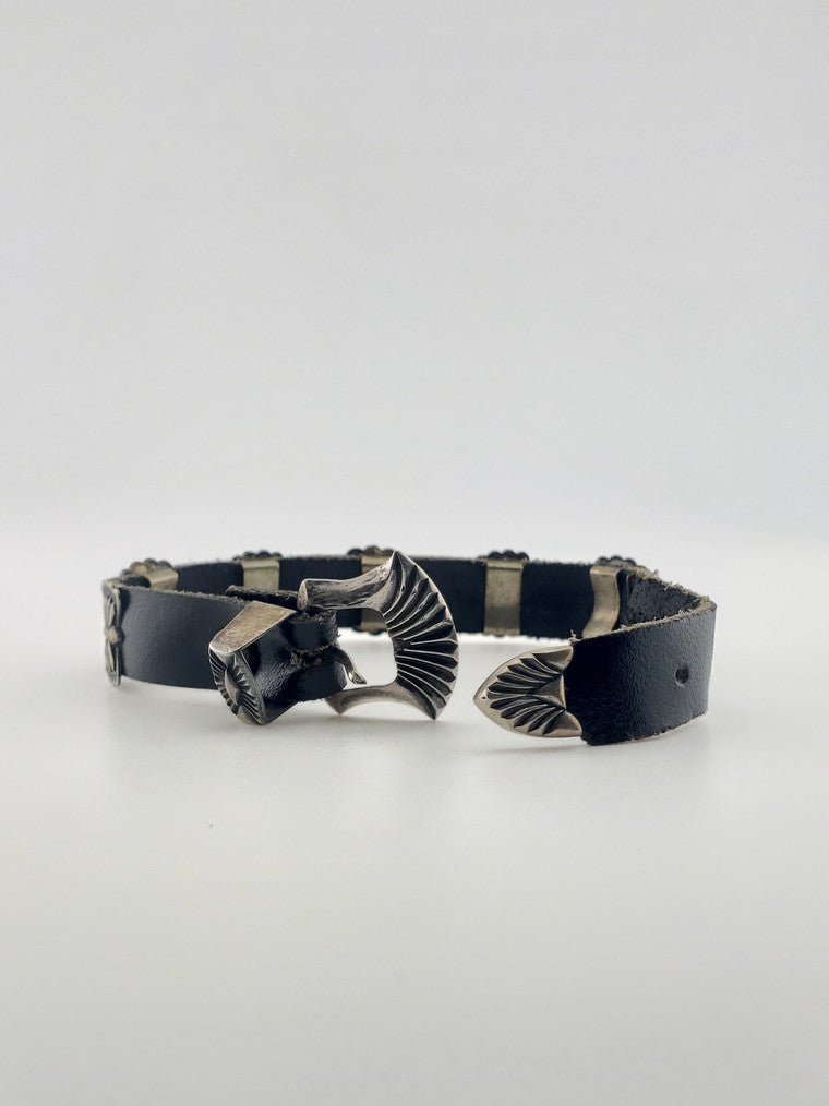 Leather Western Bracelet w/ Silver