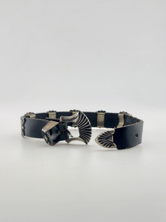 Leather Western Bracelet w/ Silver