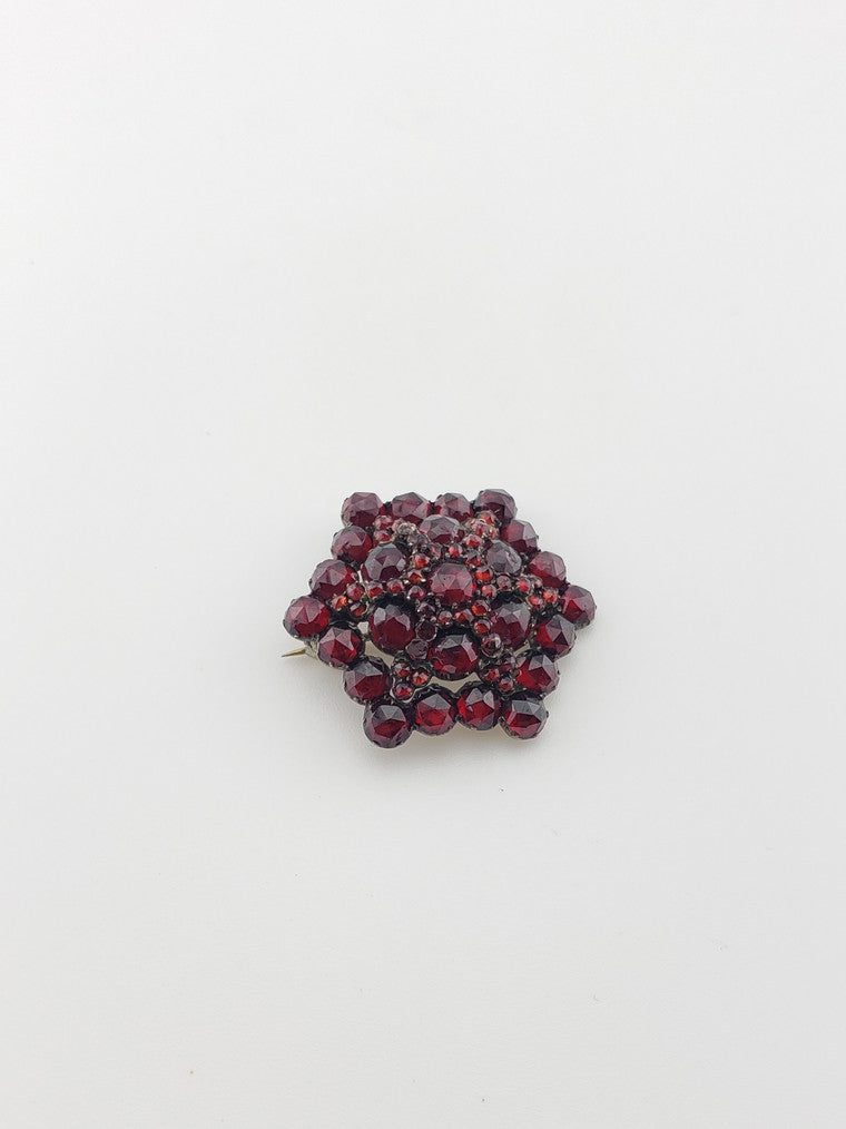Garnet Victorian Star Pin