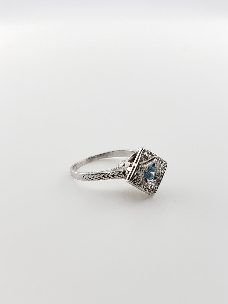 Zircon Filigree Ring