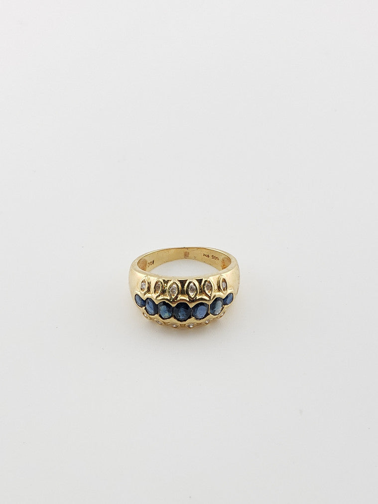 Sapphire and Diamond Band