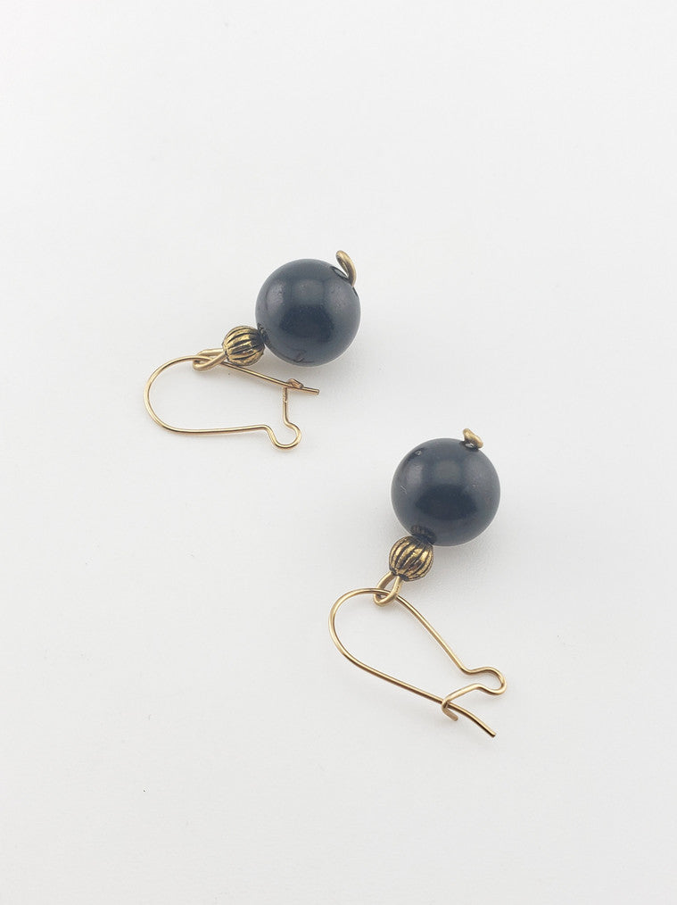 GF Black Jade Earrings