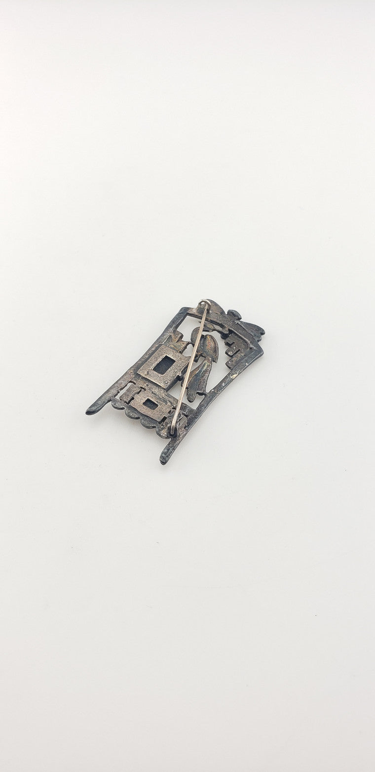 Art Deco Sterling Bird of Paradise Pin