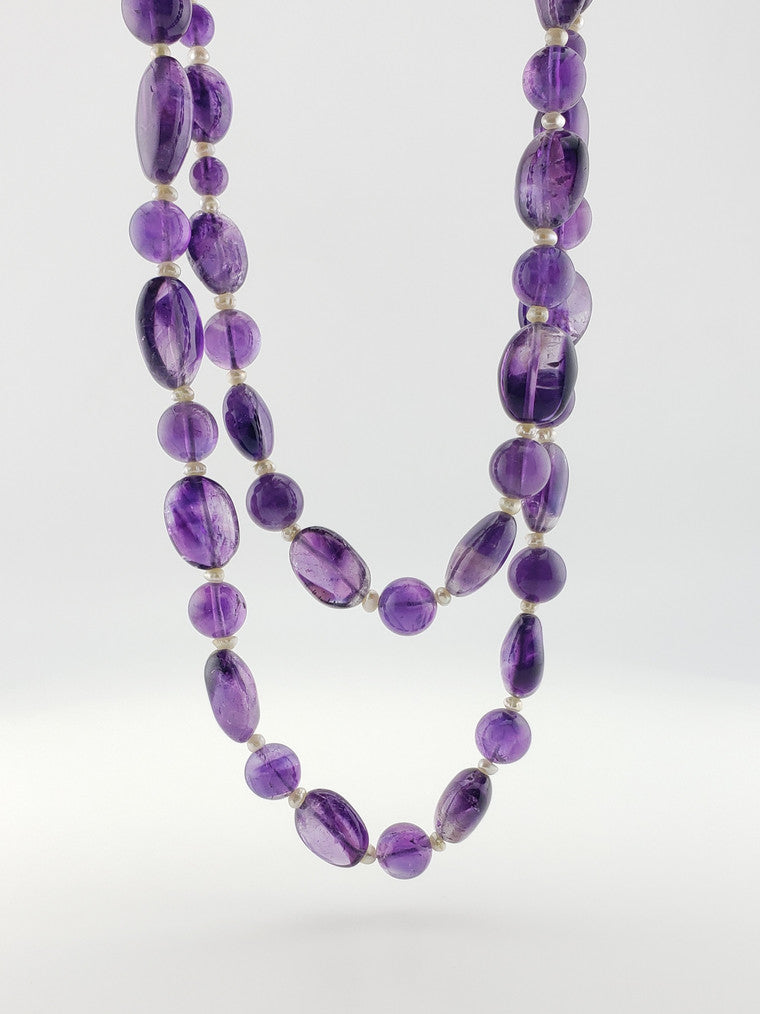 Amethyst & Pearl Strand 29"