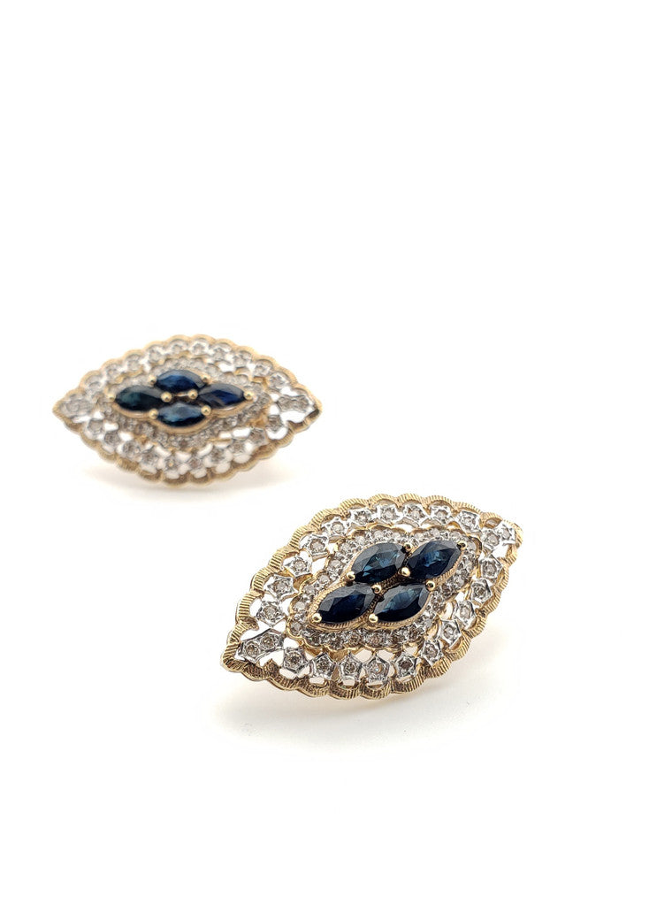 Sapphire Marquise Earrings