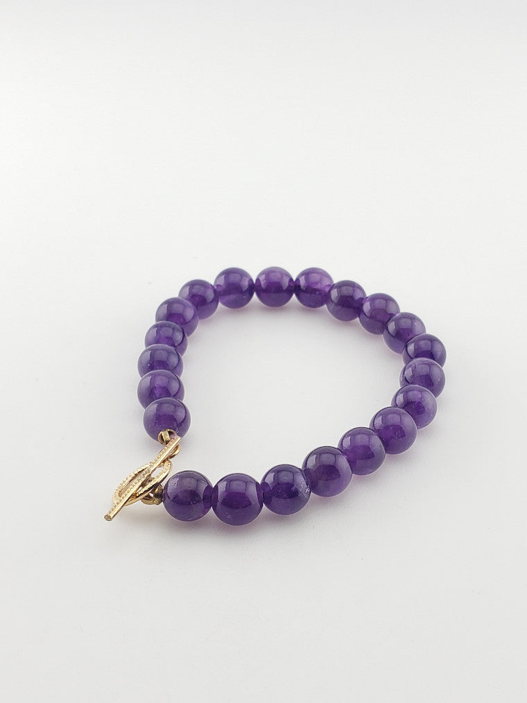 GF Amethyst Bead Bracelet