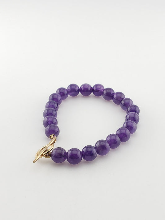 GF Amethyst Bead Bracelet