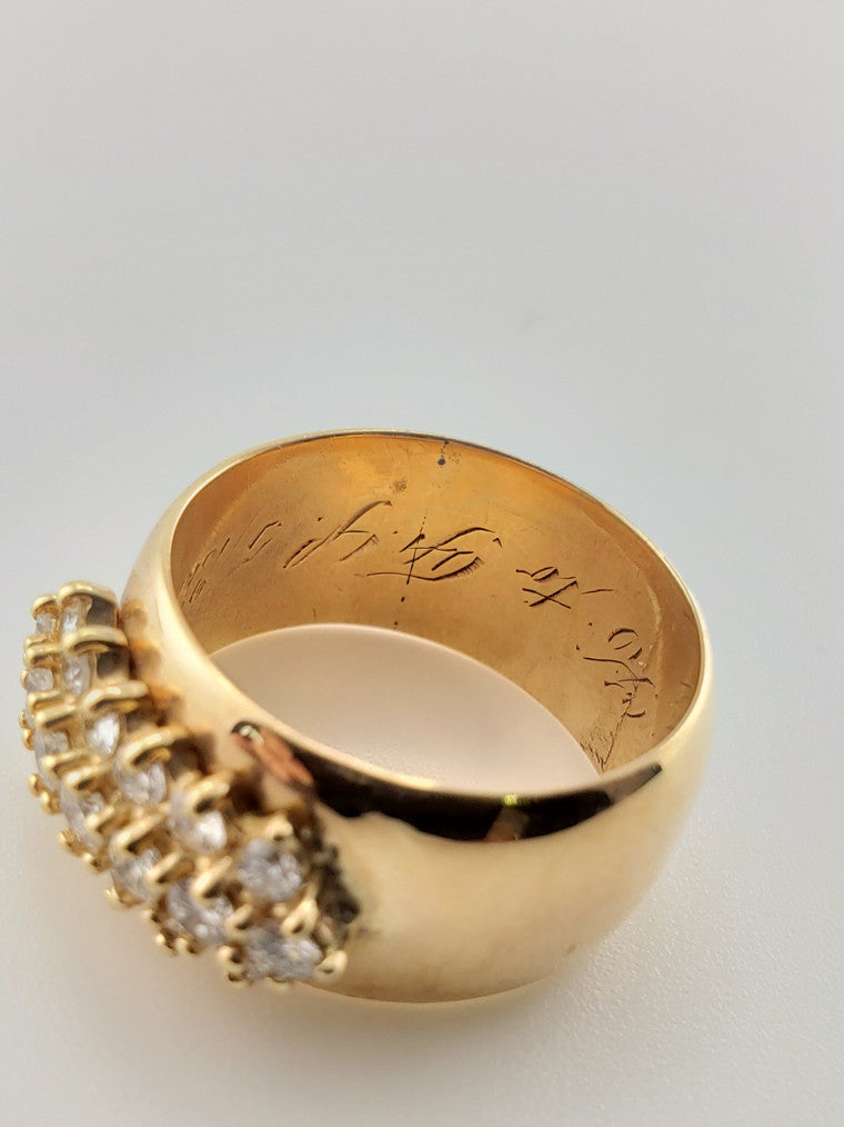 Triple Row Diamond Ring