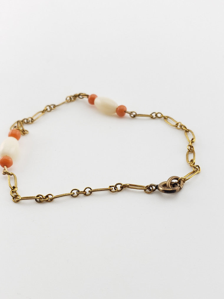 GF Coral Bead Bracelet