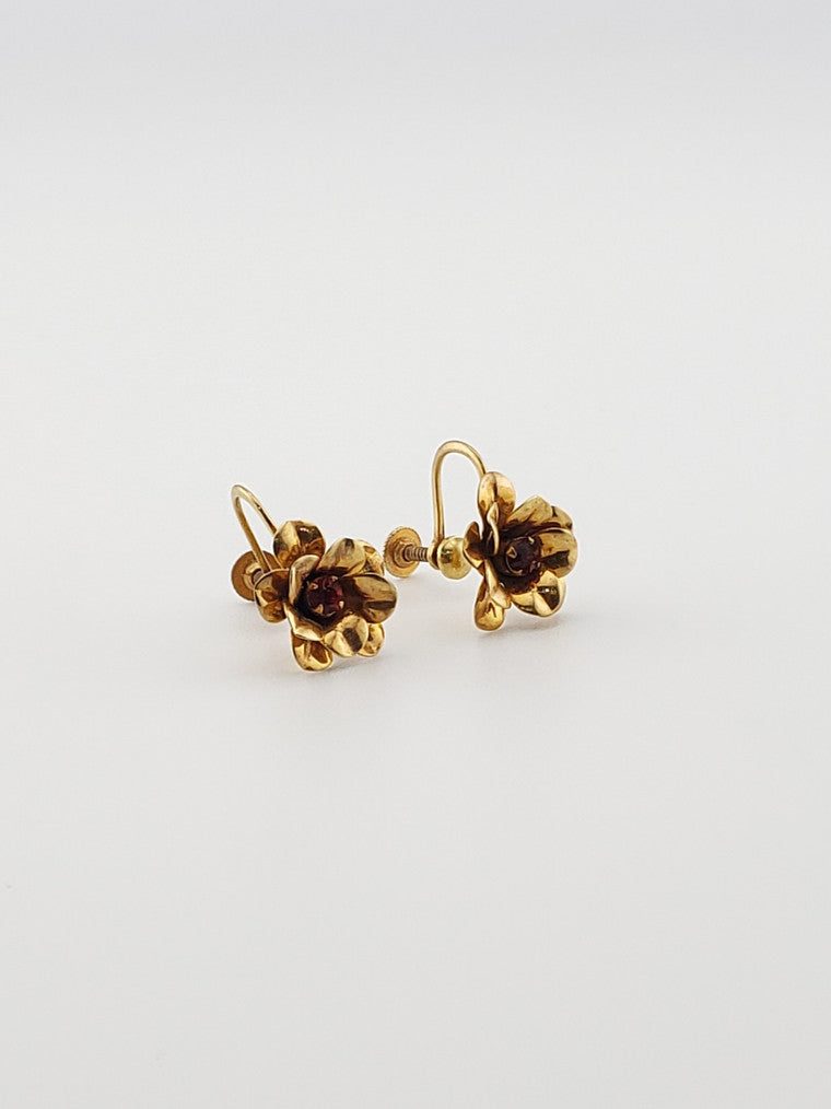 10k Flower Earrings