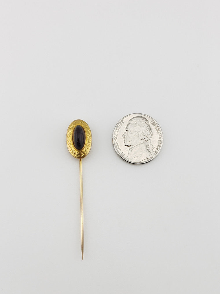 Garnet Cabochon Pin