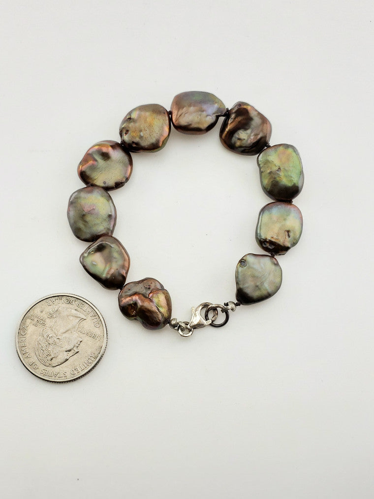 Bias Copper Pearls w/ SS Clasp