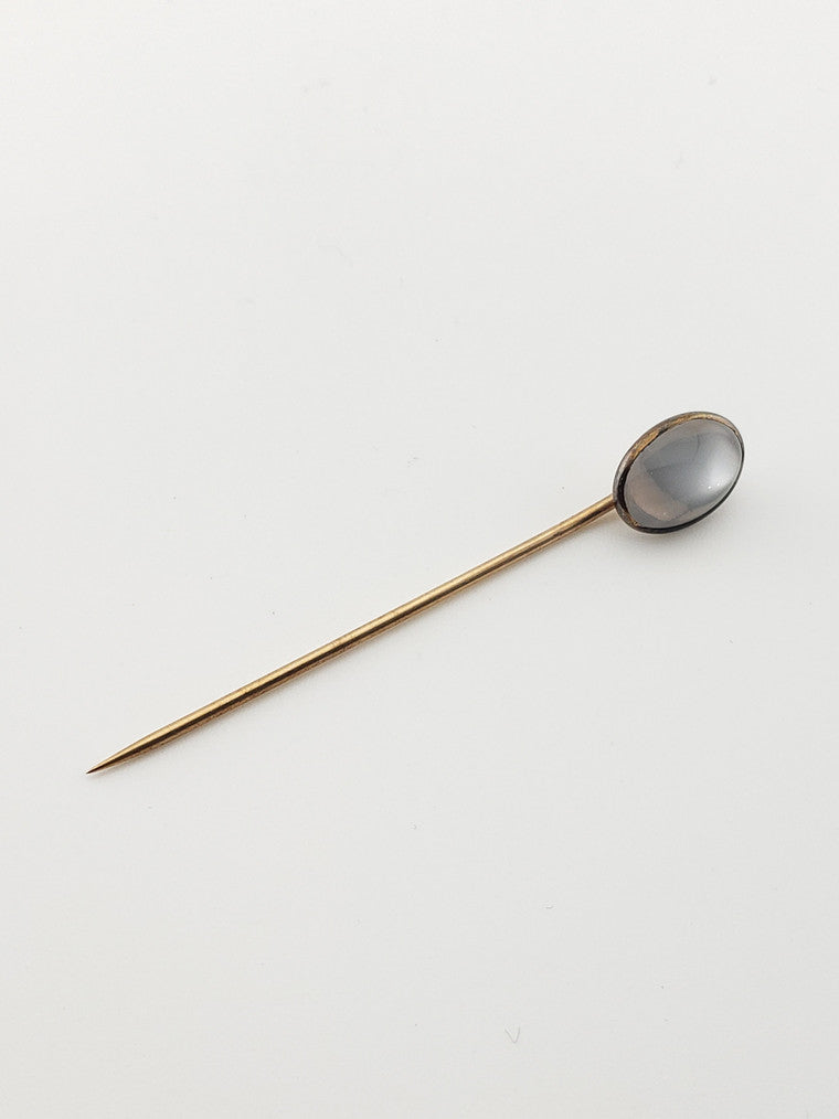 Antique Oval Moonstone Stickpin