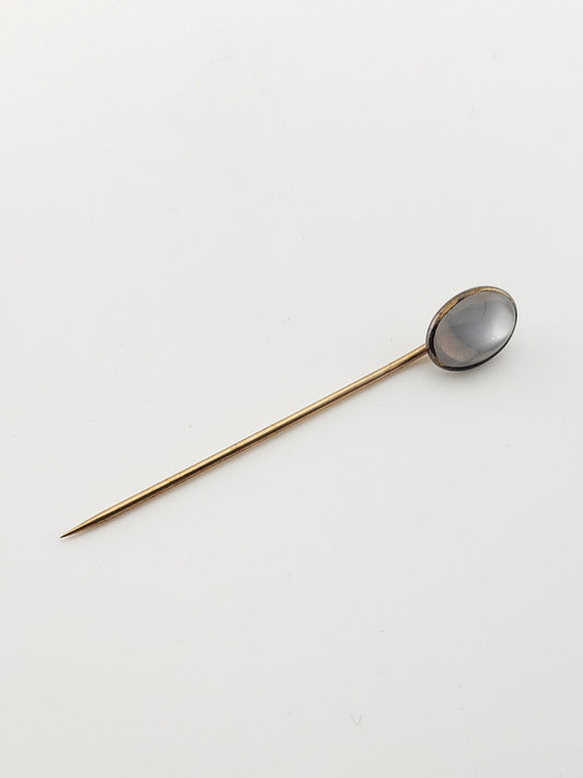 Antique Oval Moonstone Stickpin