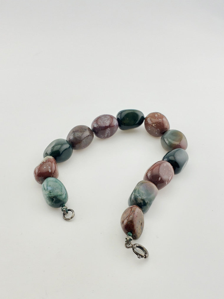 SS Jasper Bracelet w/ SS Clasp