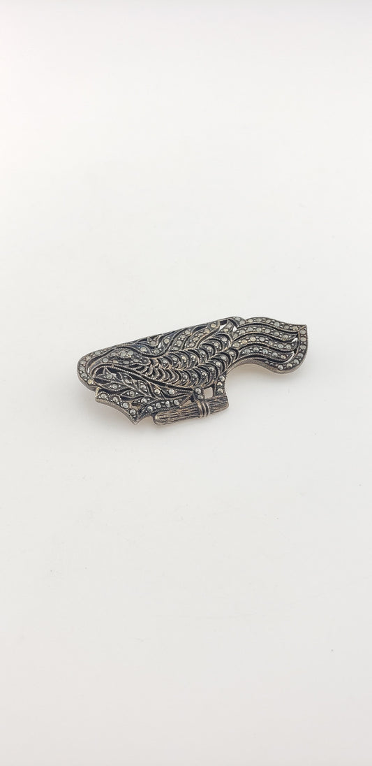 Art Deco Sparkle Marcasite Brooch