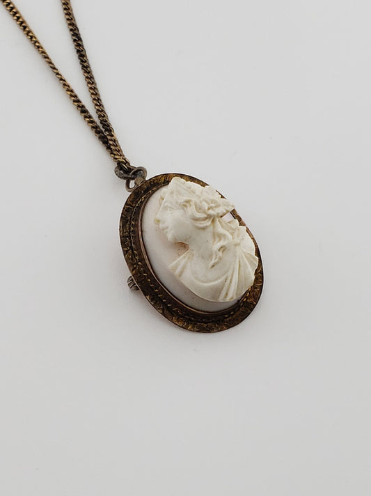 1890 Cameo Pendant Pin