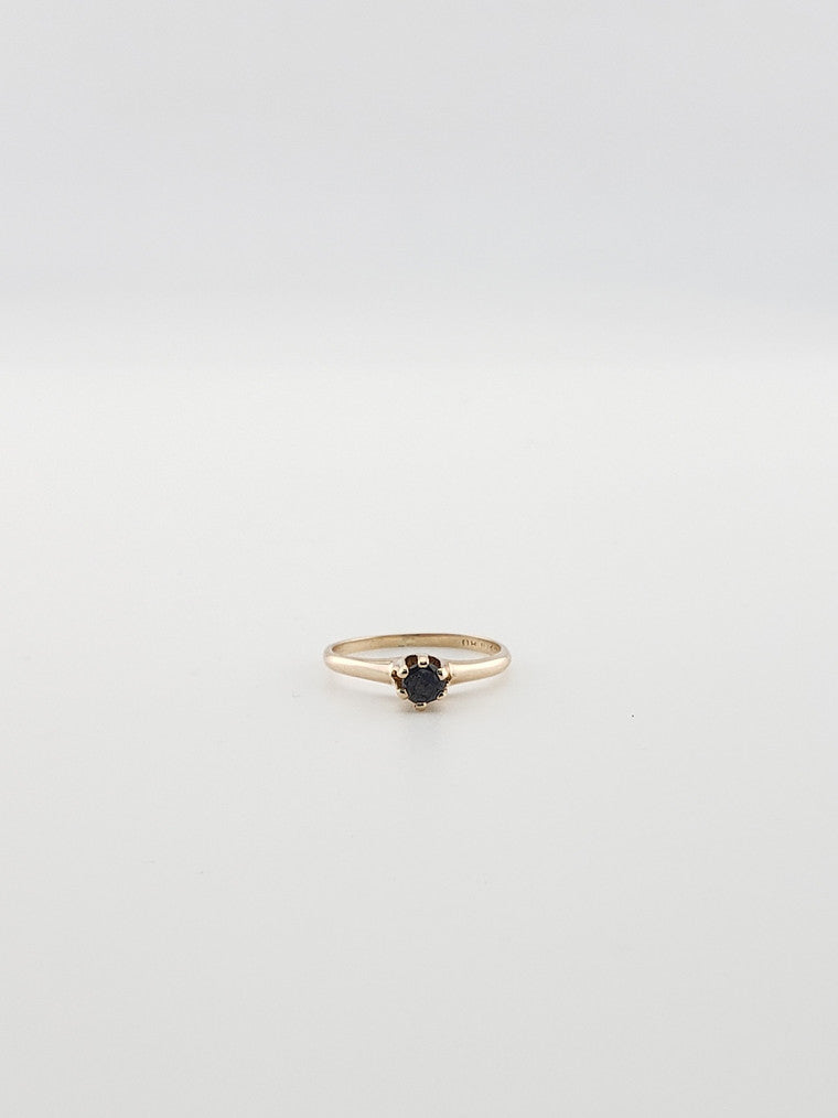 Round Black Diamond Ring