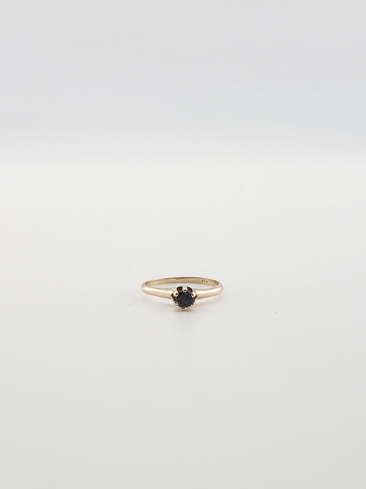 Round Black Diamond Ring