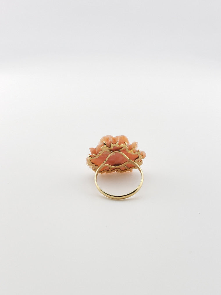 Coral Flower Ring