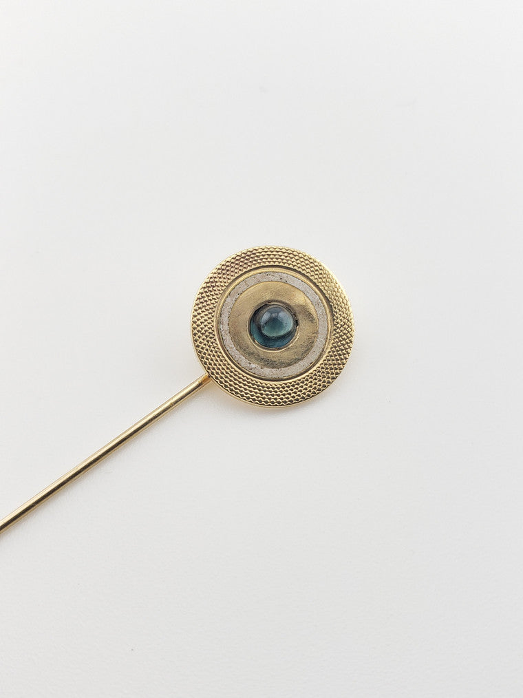 Art Deco Enamel and Cabochon Stickpin