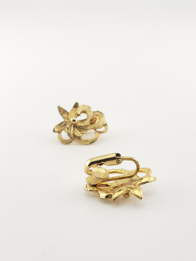 Flower Clip Earrings