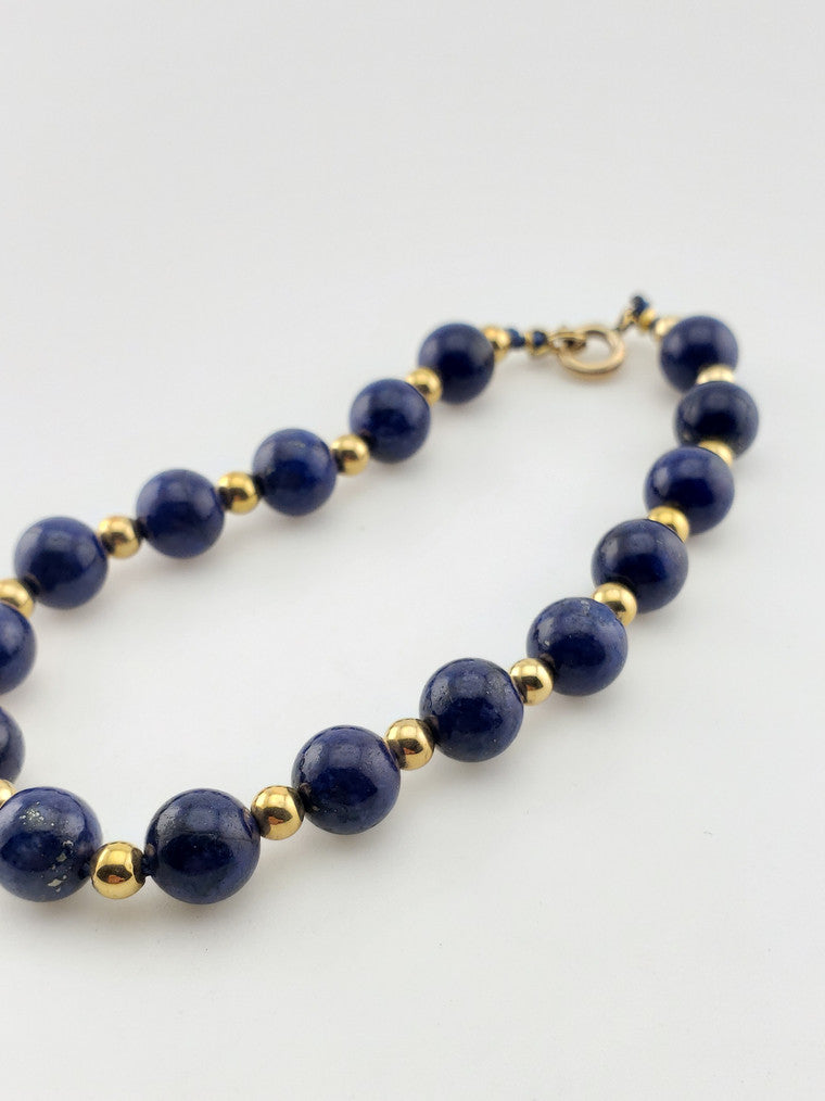 GF Lapis Bead Bracelet