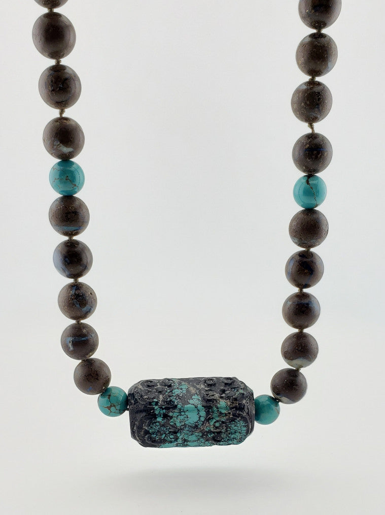Turquoise & Boulder Opal Strand