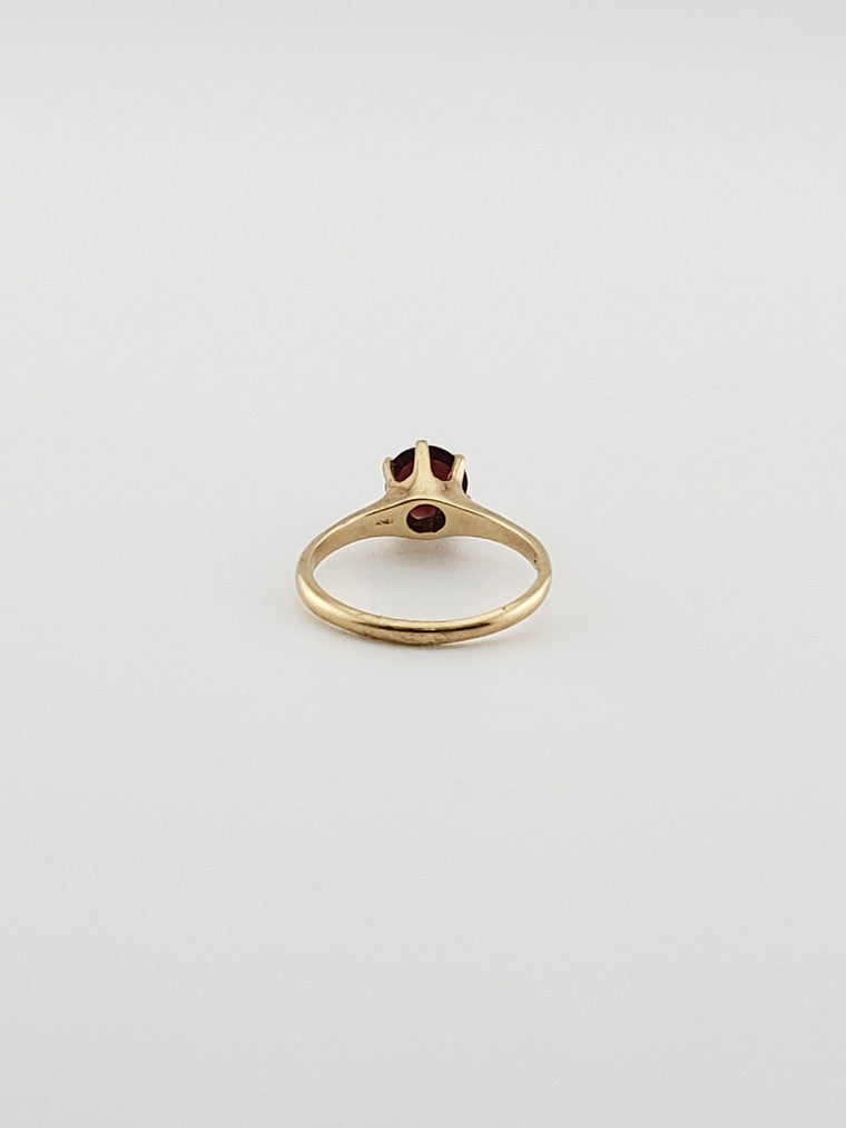 Garnet Solitaire Ring