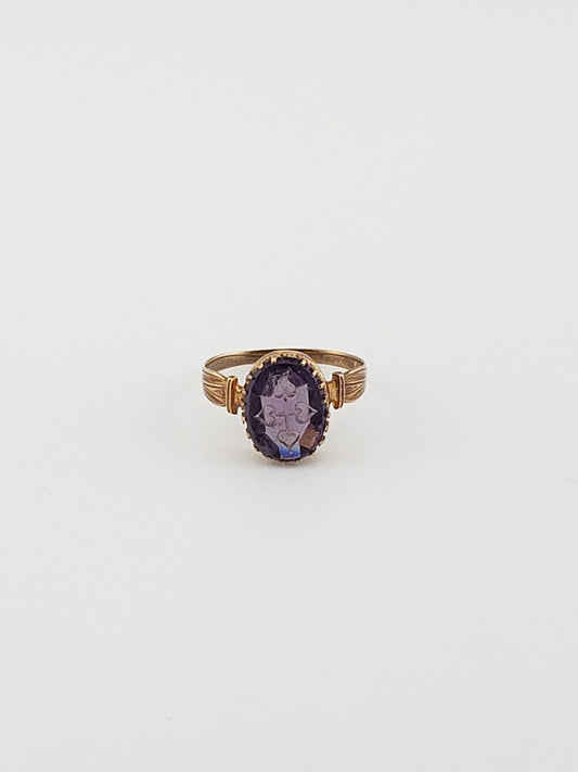 C.1860 Amethyst Cross Ring