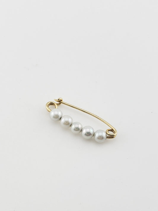 5 Pearl Safety Pin