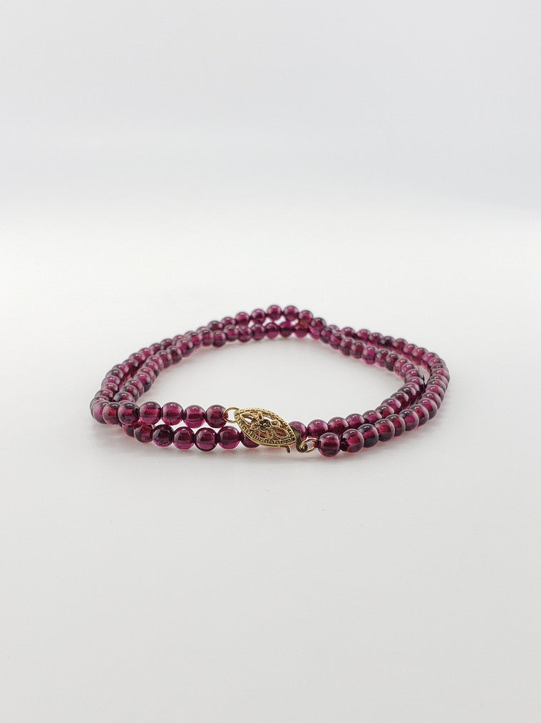Round Garnet Strand 16"