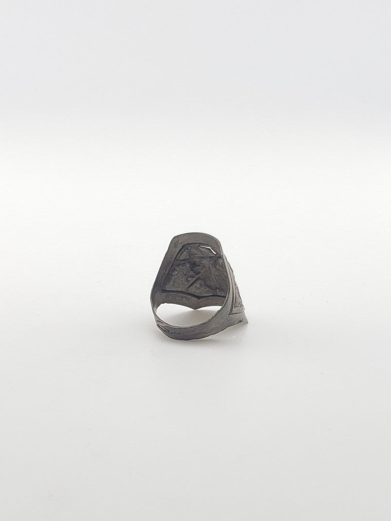 Silver “Lucky” Antique Coin Ring