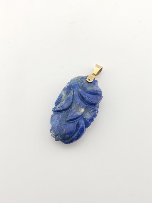 Carved Lapis Pendant
