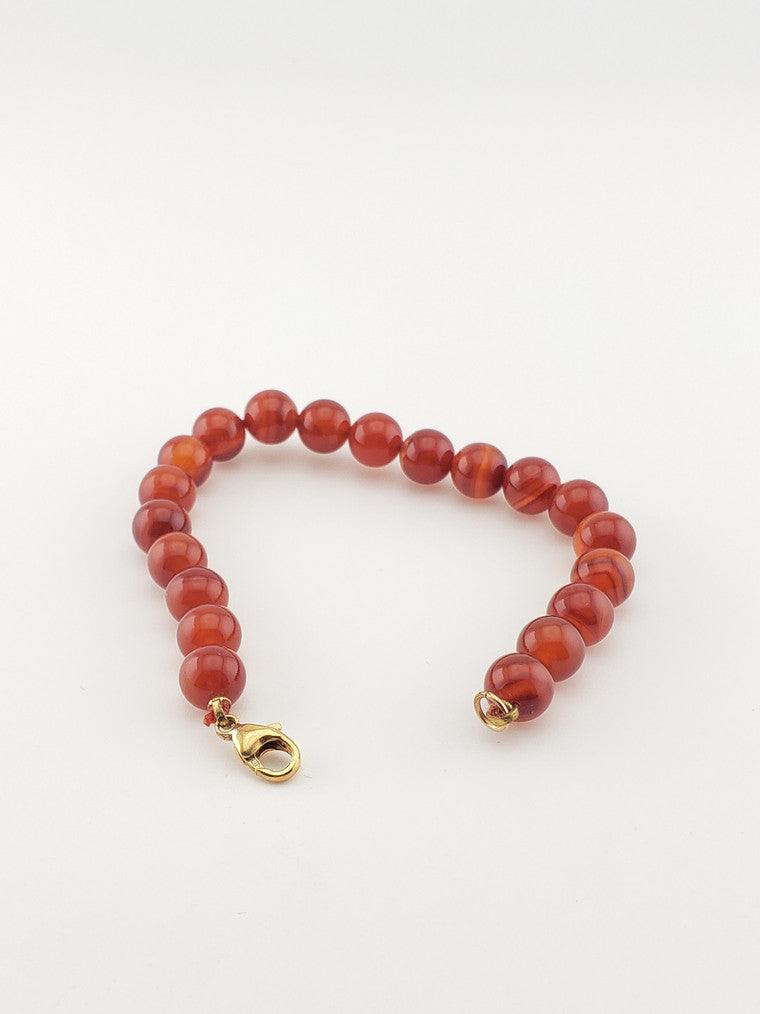 GF Carnelian Bead Bracelet