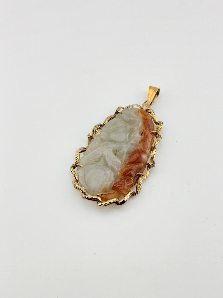 Green+Red Jade Pendant