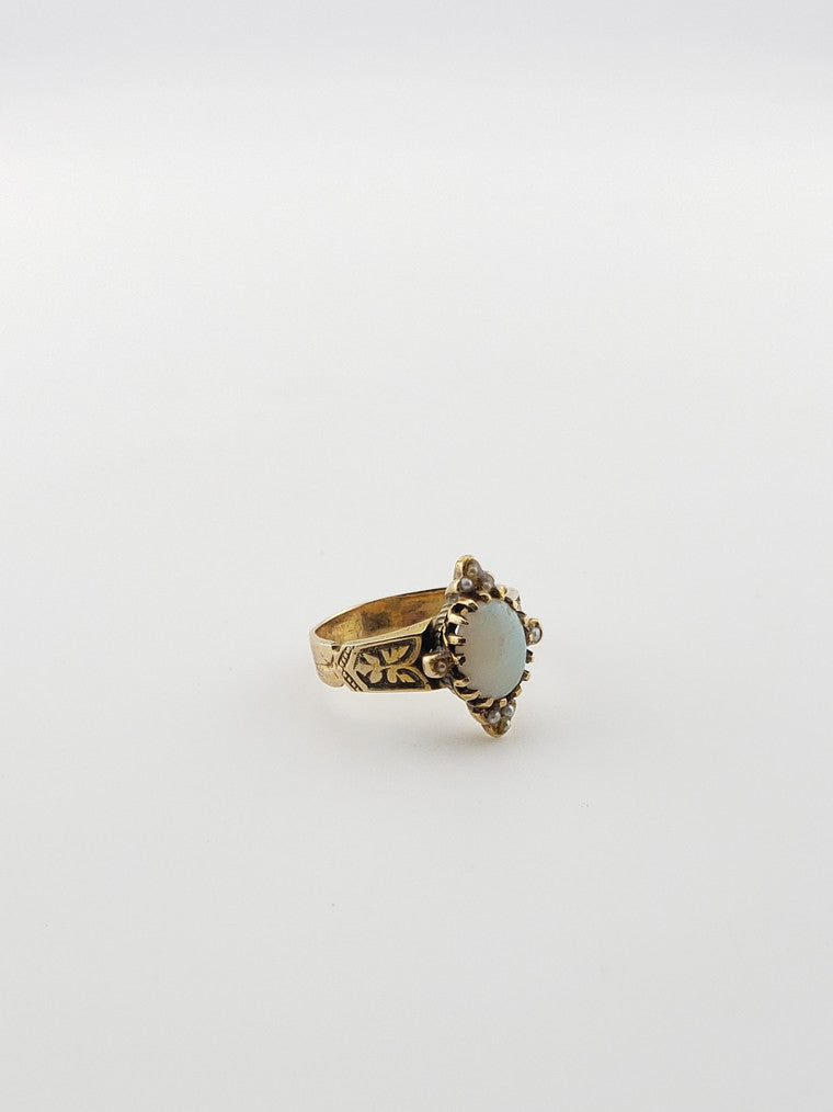 Victorian Opal & Pearl Ring