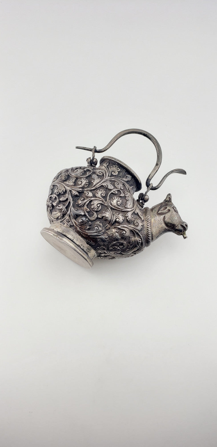 Silver Cow w/ Snake for Holy Water