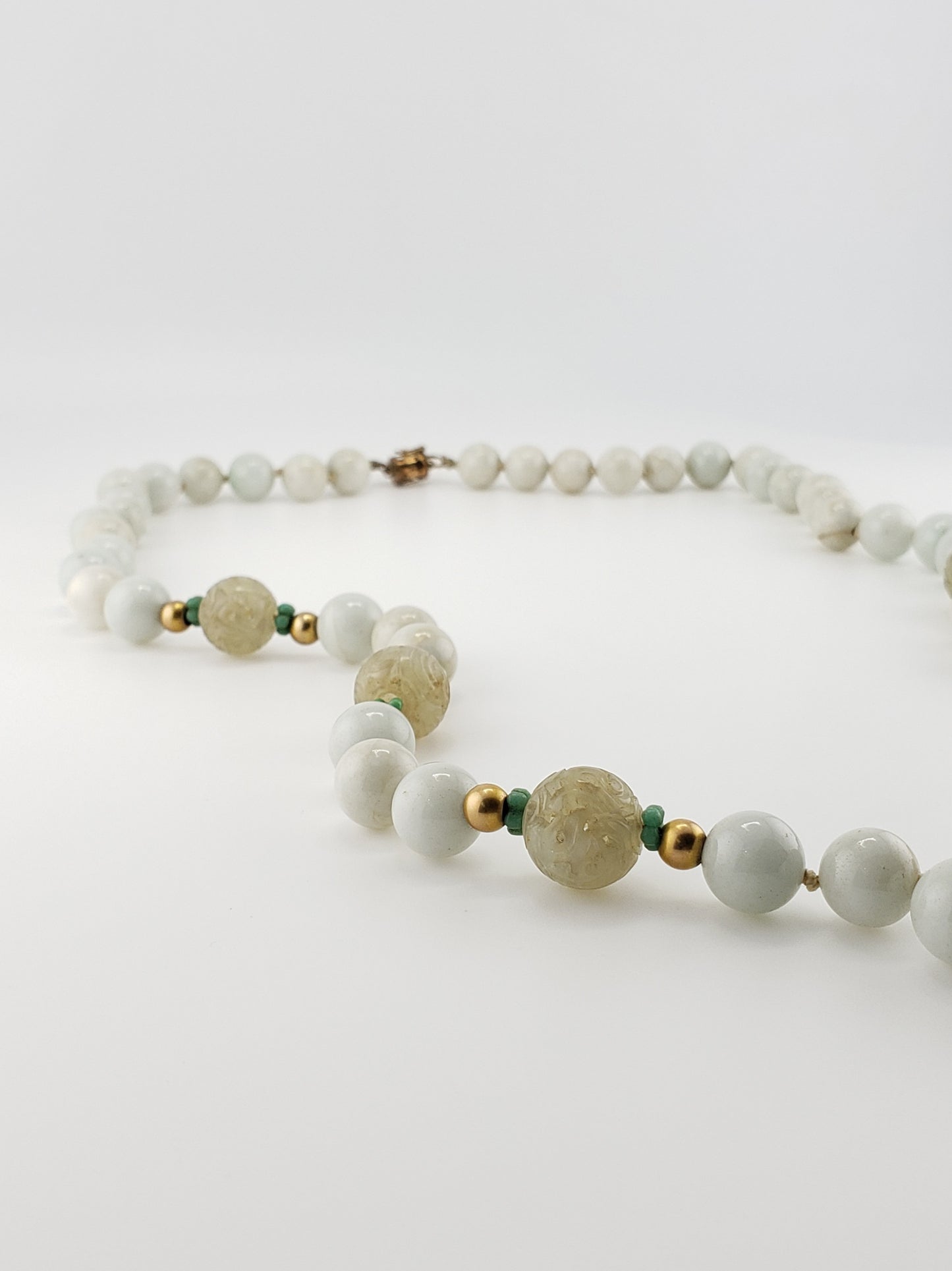 Antique White Jade Strand