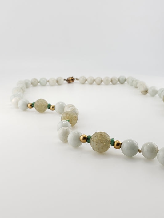 Antique White Jade Strand
