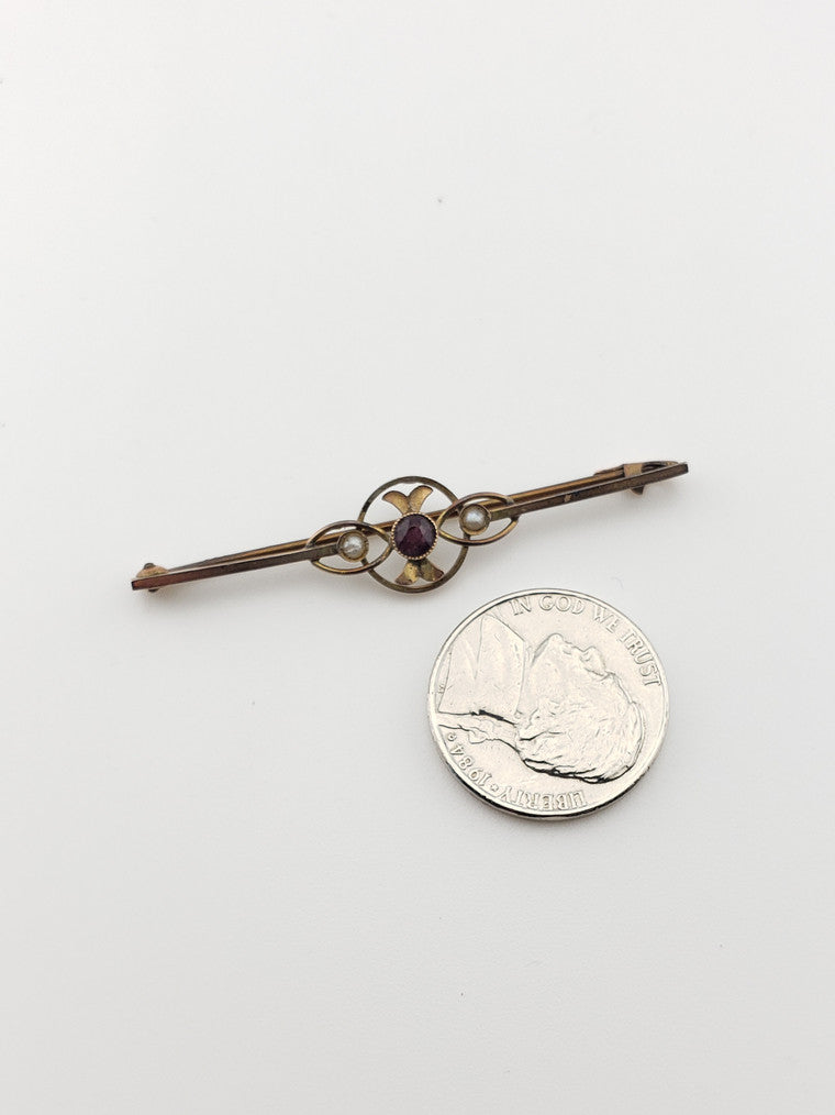 5k Antique Bar Pin