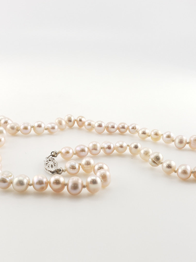 Pearl Strand #14 - Pink Pearls