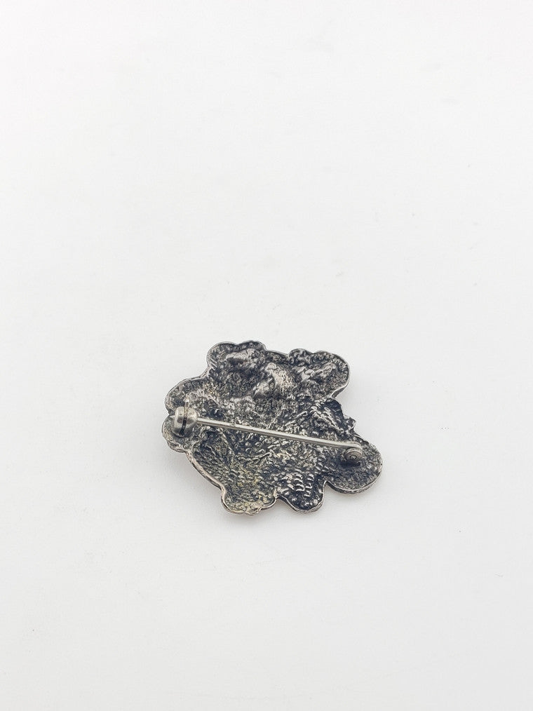 Art Nouveau Silver Lady Pin