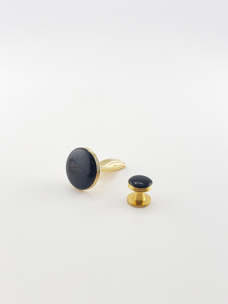 Black and Gold Cuff Links