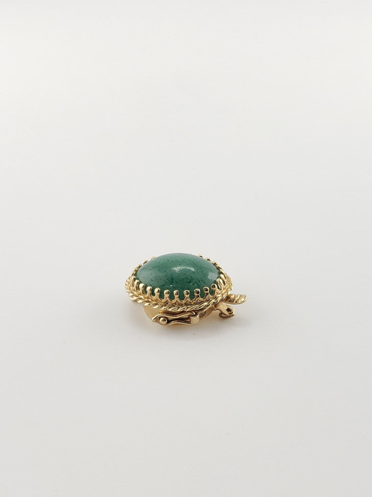 14k Oval Jade Clasp
