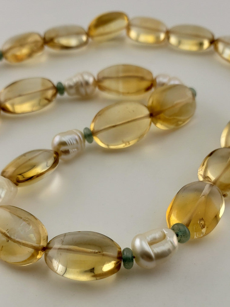 GF Faceted Oval Citrine Strand