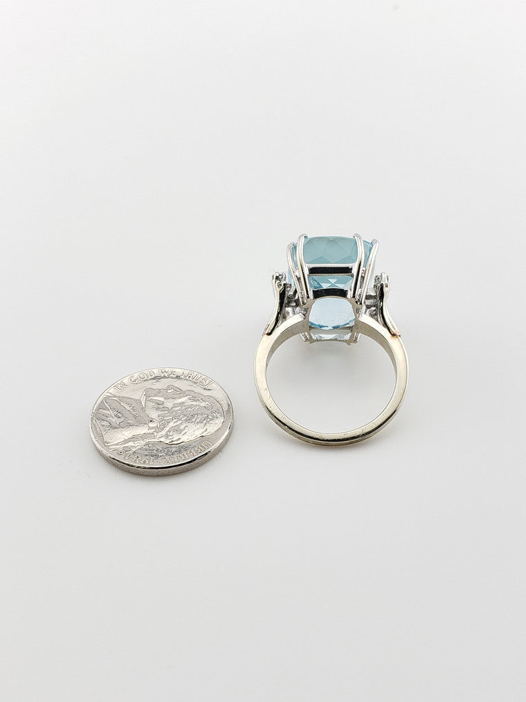 Aquamarine Cocktail Ring
