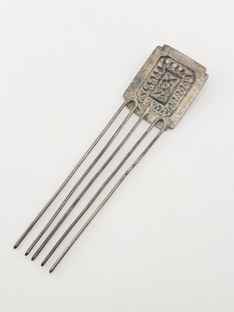 Vintage Silver Hair Comb