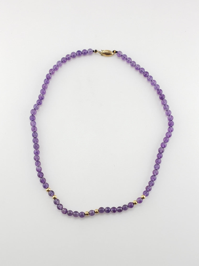 Amethyst Bead Necklace